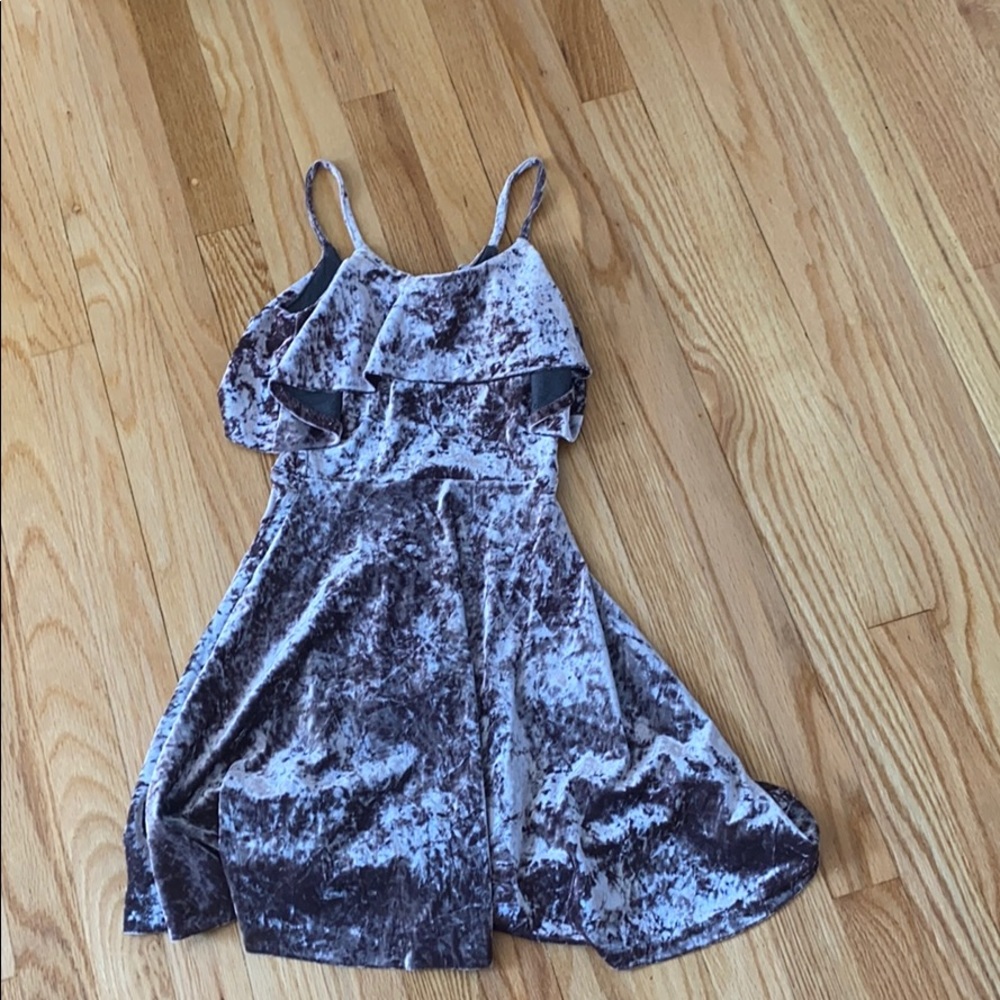 Super cute mini velvet dress